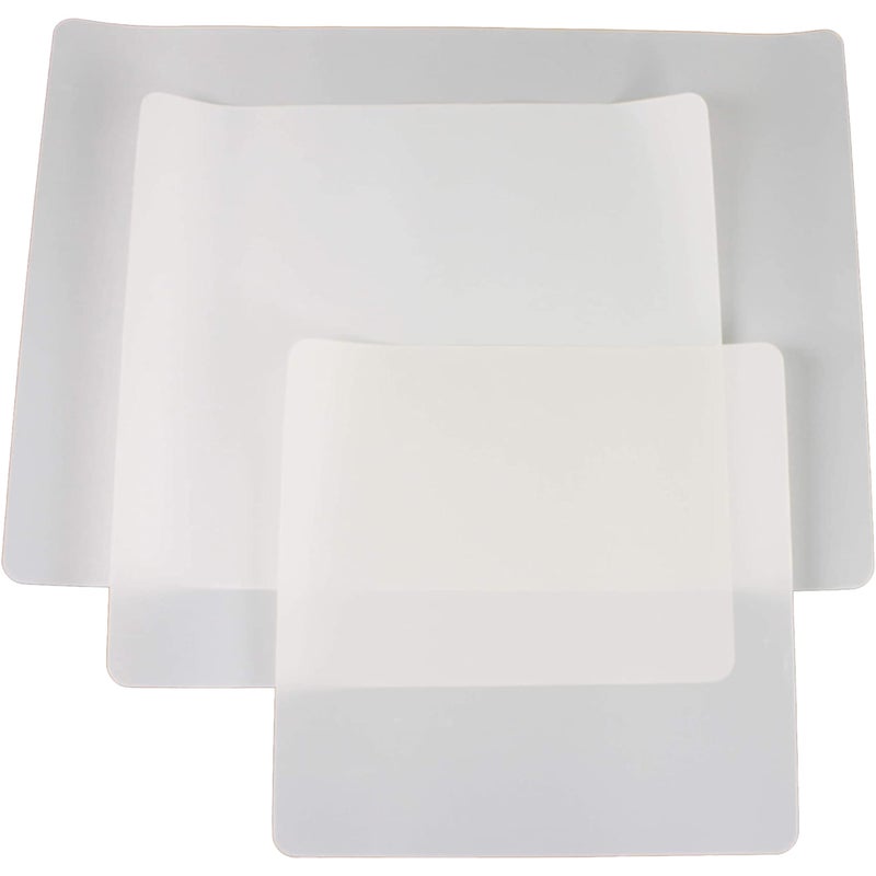 Precision Quilting Tools 3 Pack PTFE Sheet/Teflon Sheets Multiple Sizes. Non Stick Transparent Reusable Sheets, Extra-Thick and Heat Resistant. Great as Applique Pressing Sheet, Heat Press Transfer, Ironing, Arts and Crafts - Image 1